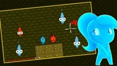 Fireboy Watergirl Shooter Alien - Teamwork game - screenshot 2