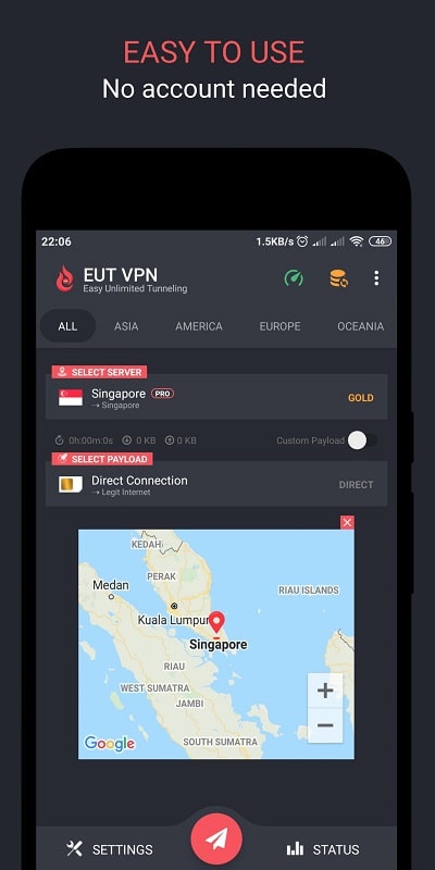 EUT VPN APK - screenshot 1
